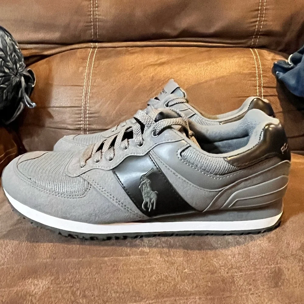 Polo Sport Ralph Lauren Slaton Shoes Sneakers grey Mens Size 12